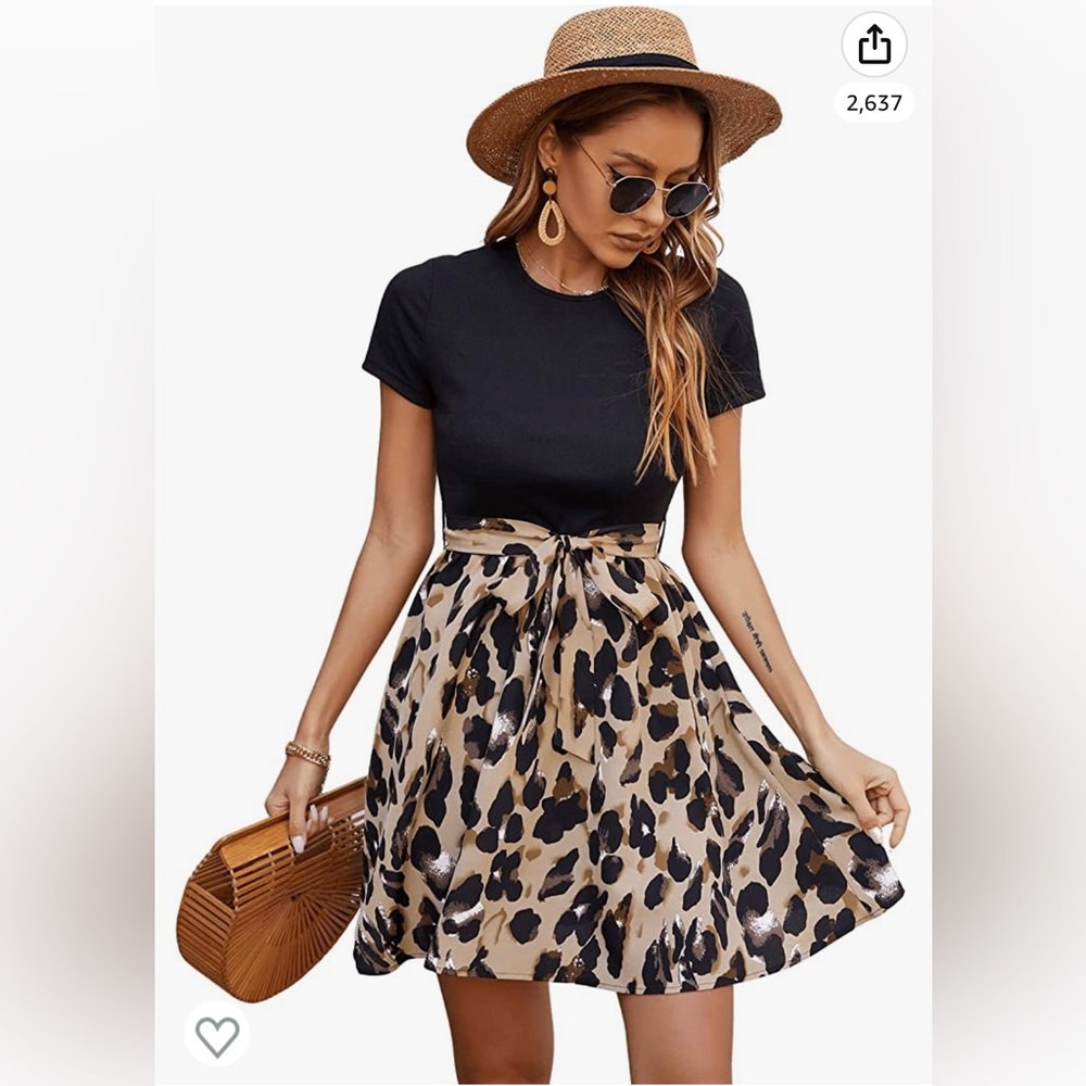 🖤🐆leopard print dress🐆🖤